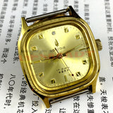 33mm Kongque China Made Manual Mechanical Watch 17 Jews Golden Dial Square Case