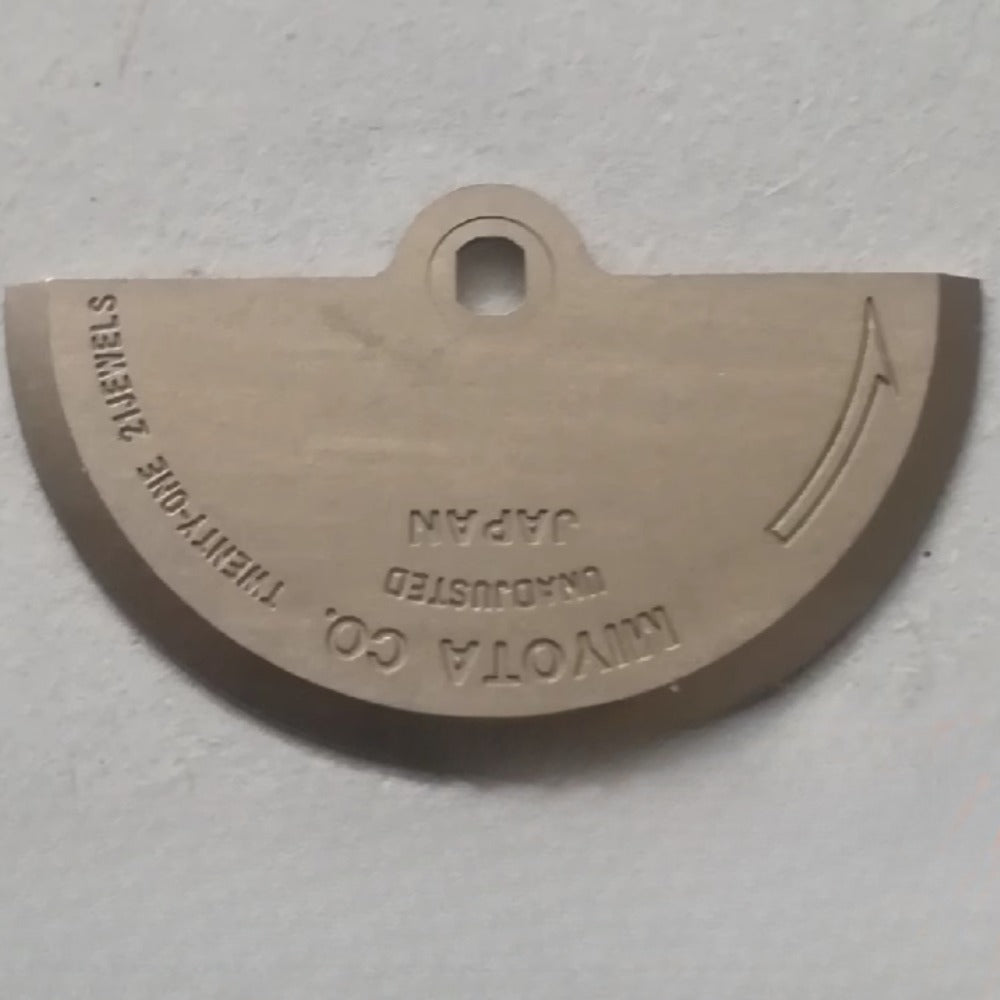 Rotor oscillating weight for Miyota 8200 movement, precise watch part enhancing automatic winding.
