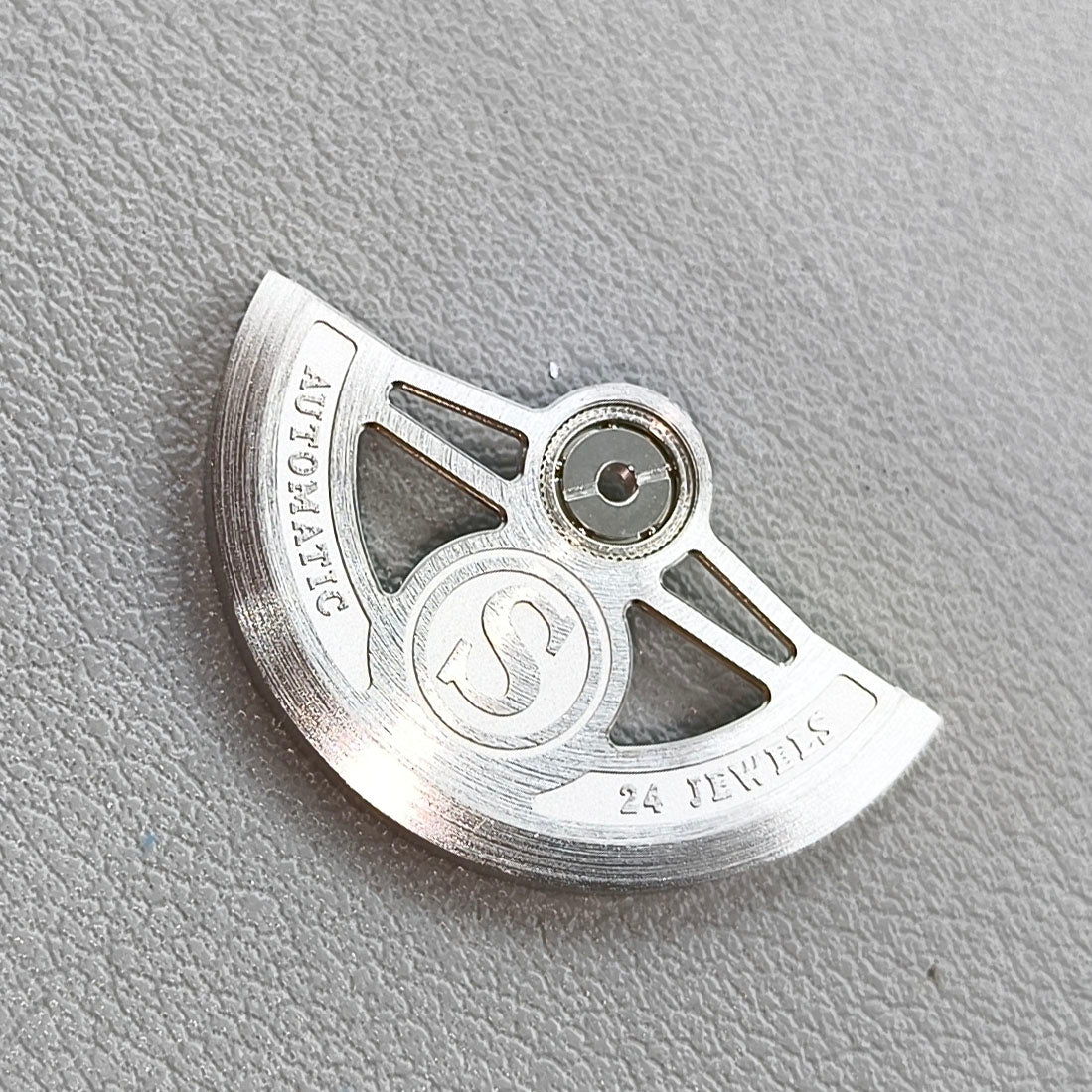 Modified S Carved Silver Hollow Rotor Oscillating Weight Fit for NH35 NH36 Movement