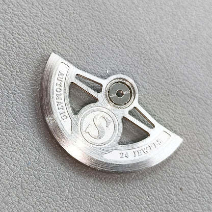 Modified S Carved Silver Hollow Rotor Oscillating Weight Fit for NH35 NH36 Movement