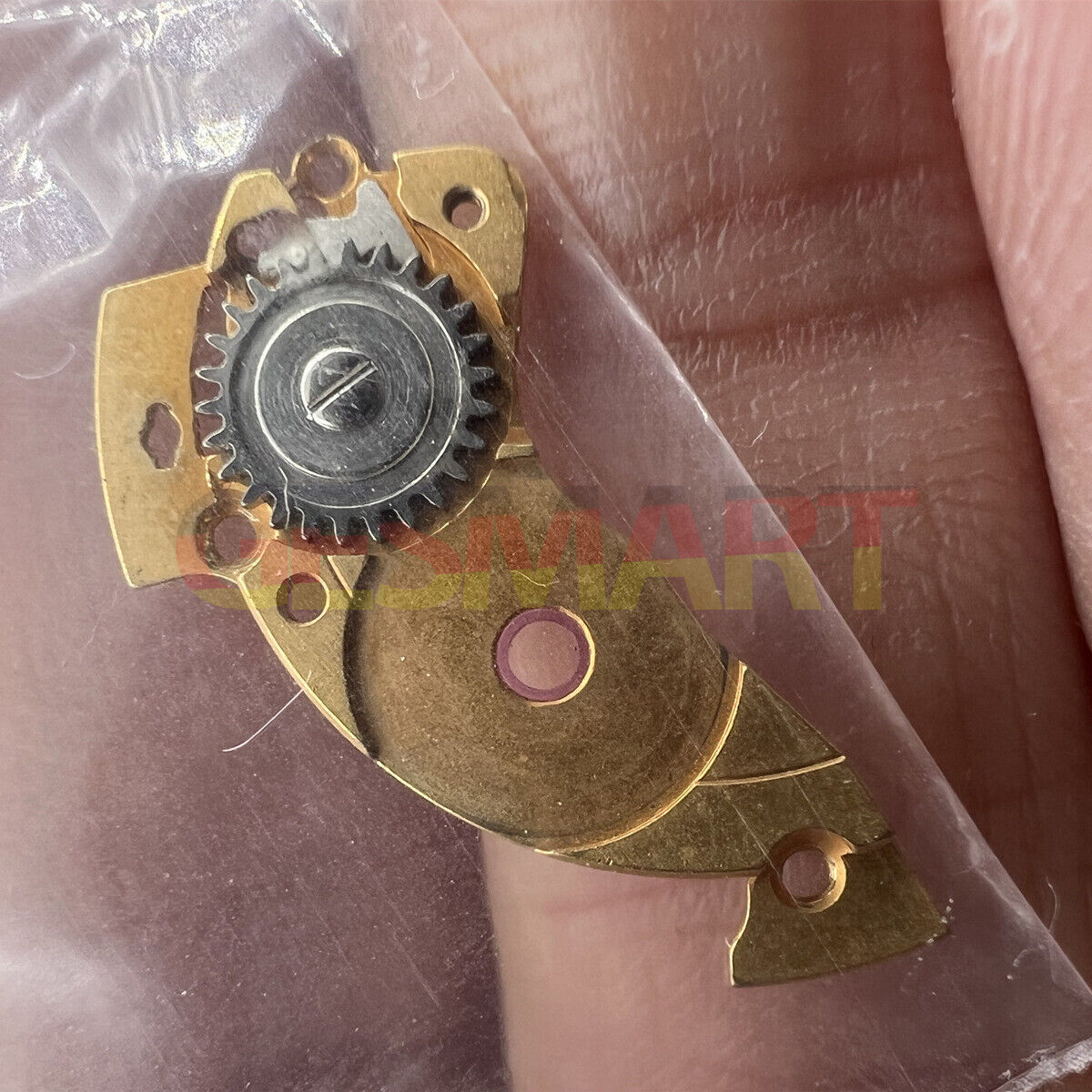 Golden mainspring bridge splint for ETA2824 2834 2836 watch movement, durable replacement part.