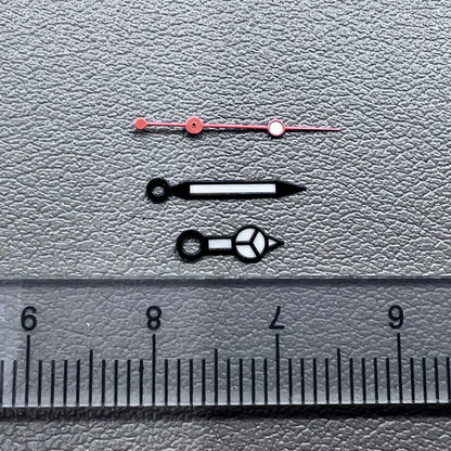 Lume black trim white orange second hand by Lume, designed for NH35/36 watch movements, precise timing detail.