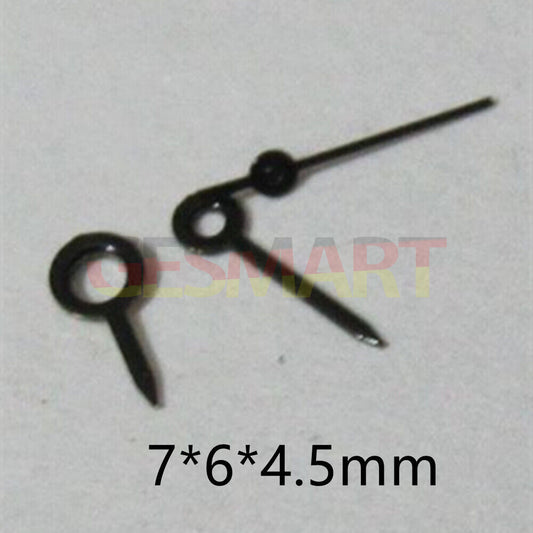 7mm black painted watch hands set compatible with Miyota 2035 and 2115 movements.