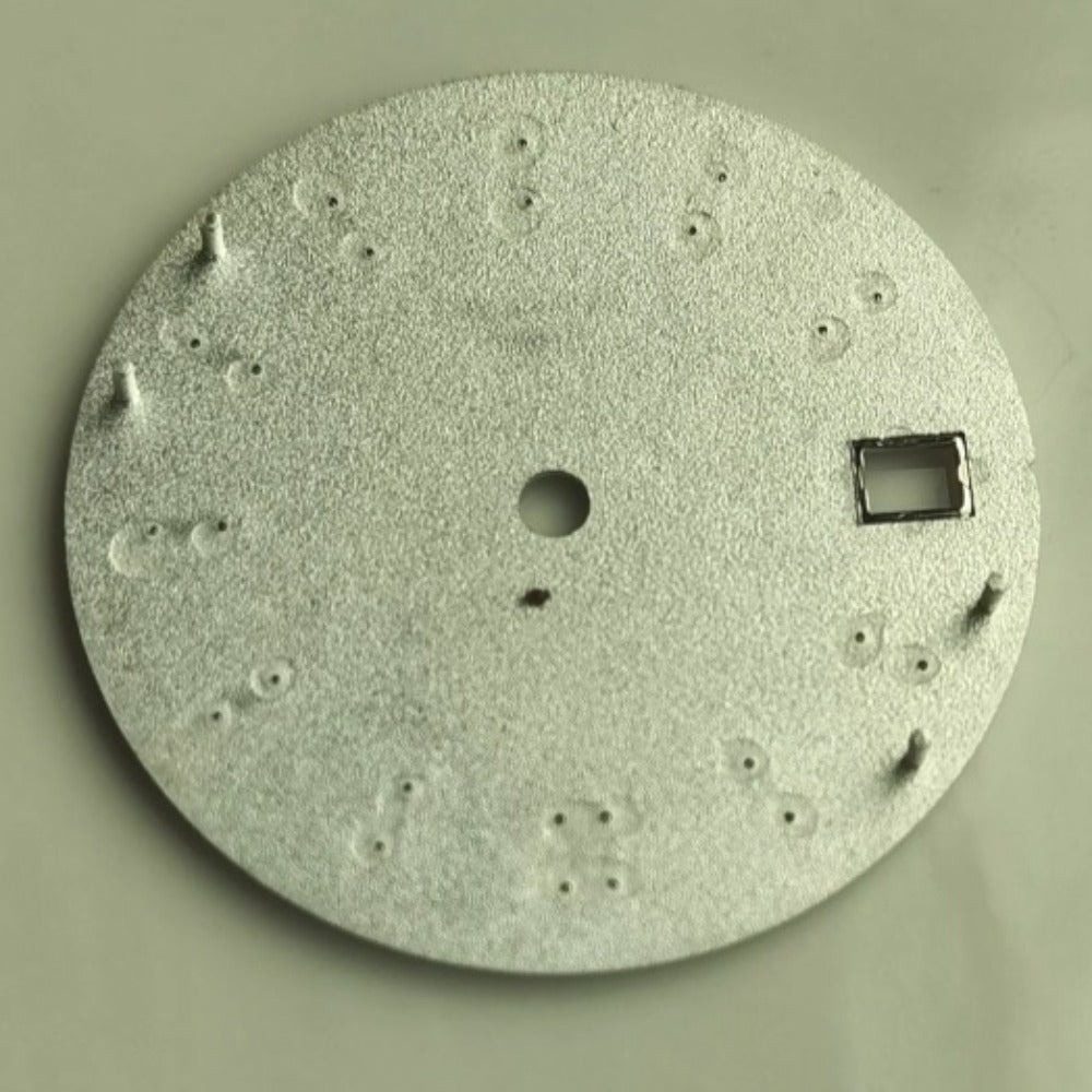 28.5mm BGW9 blue lume watch dial with white marble vein, compatible with NH35 NH36 movement, no logo