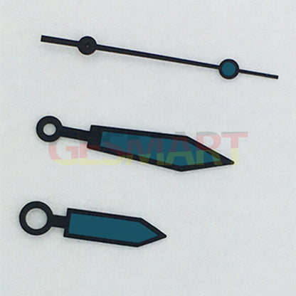 Blue Luminous Blue Polished Black Trim Watch Hands for ETA2836/2846/2824/2846