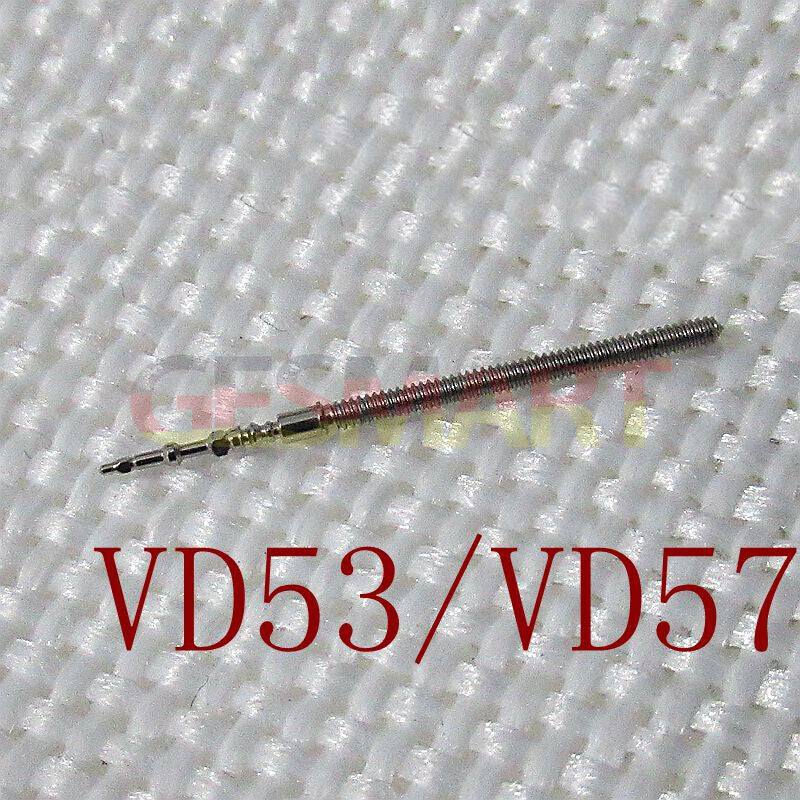 Watch winding stem for Hattori Epson TMI VD53 VD57 quartz movement, compatible replacement part.