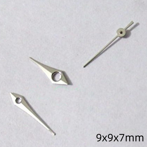 9mm Arrow Shape Silver Trim Watch Hands Set for Miyota 2035 2115 2105 2305 Movement