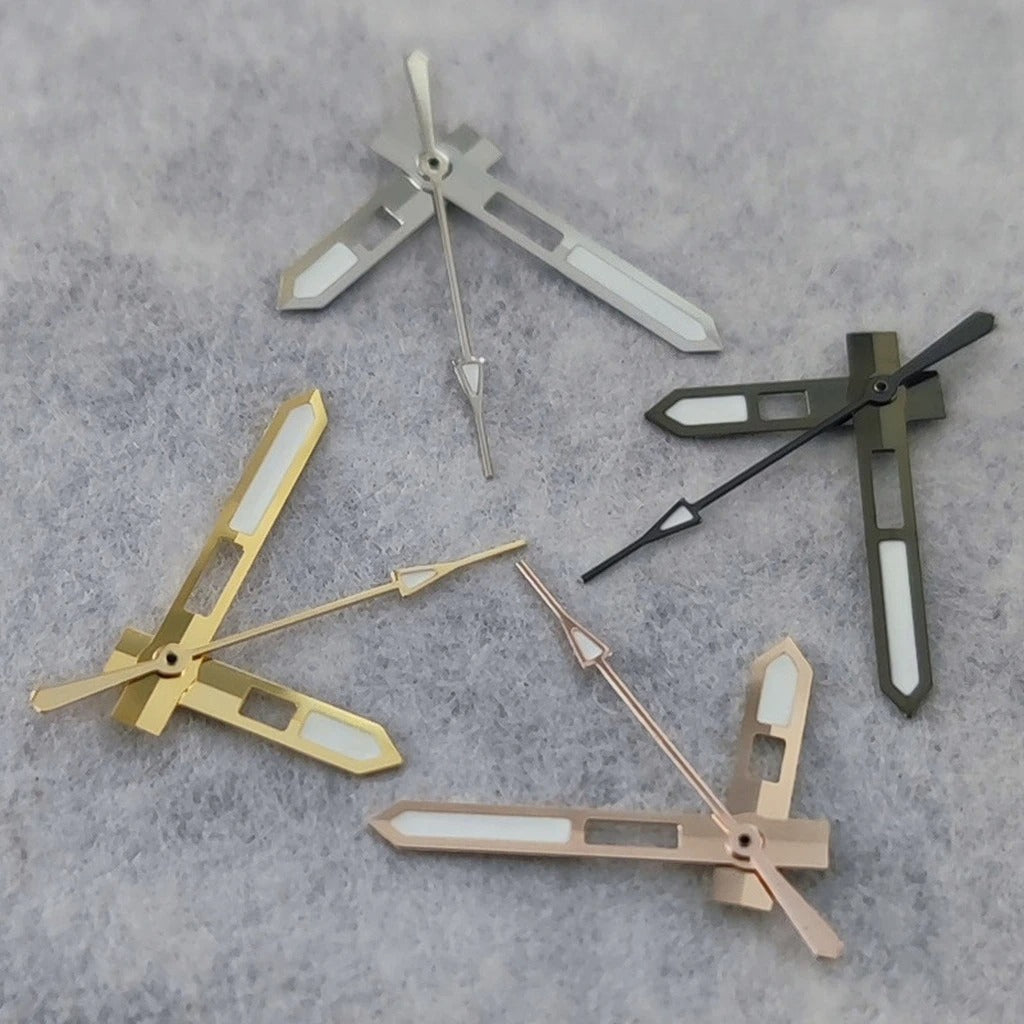 Modified Green Luminous Multicolor Watch Hands Pointers For NH35 NH36 NH38 7S/4R