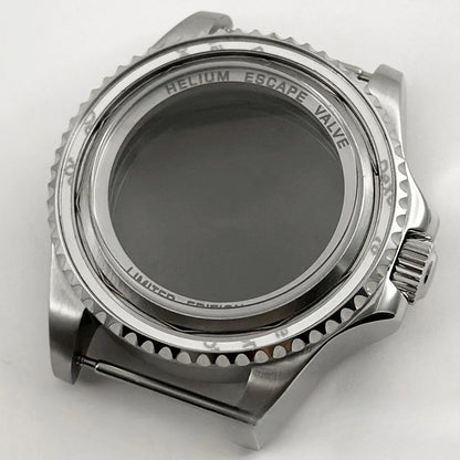 44mm Watch Case for Deep SEA Style for NH34 NH35 NH36 Rotating Bezel Solid Back