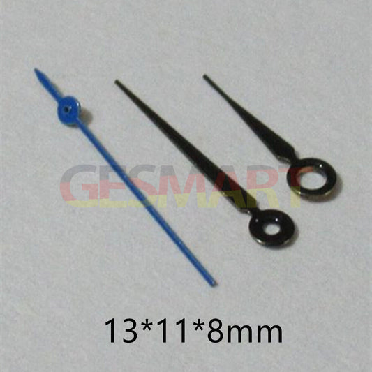 Blue second hand watch hands set compatible with Miyota 2035, 2115, 2105, 2305 movements.