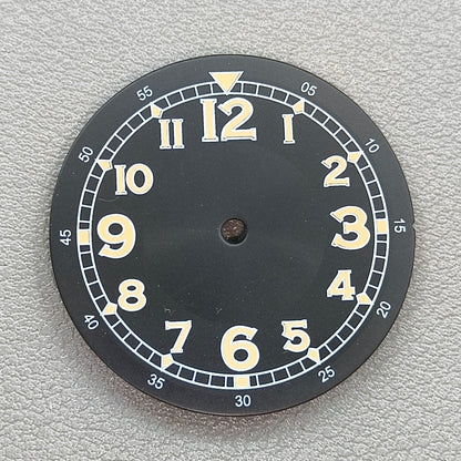 30mm Black Numberal No Lume Watch Dial Fit for NH35 NH36 8215 2813 Movement