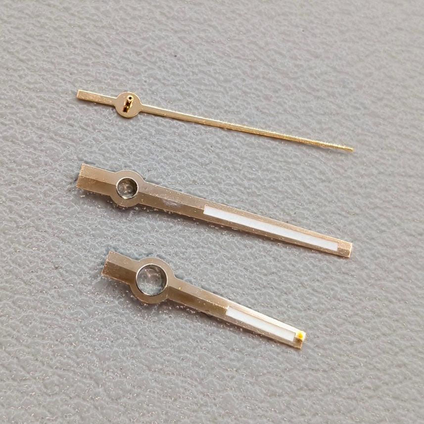 2 Sets Green Lume Modified Dayjust Rose Golden Trim Hands Set for Miyota 8285 Movement