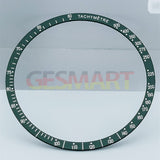 38.5mm Aluminum Alloy Green Ring+White Font Watch Bezel for Omega Speedmaster