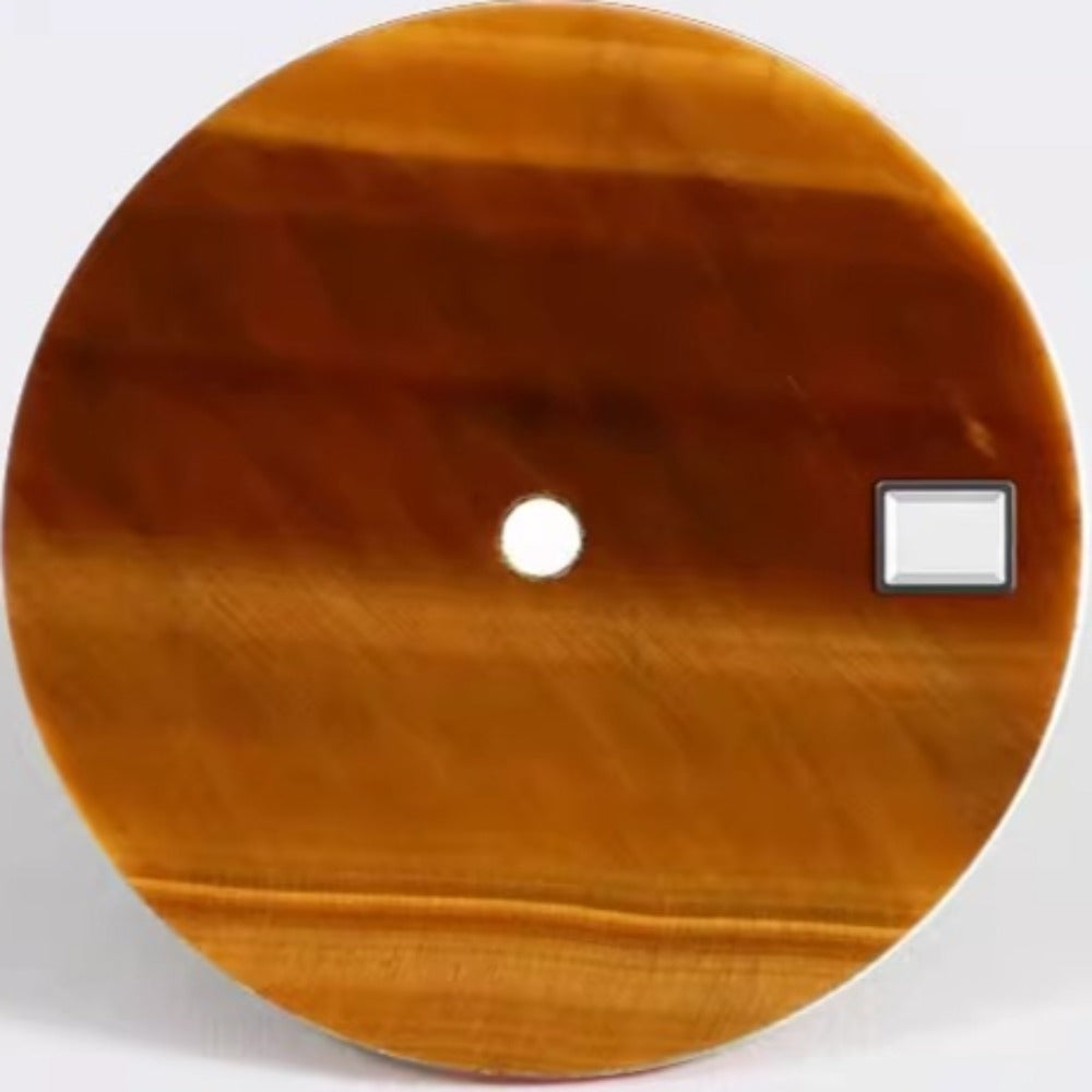 Tiger's Eye 28.5mm natural stone watch dial, compatible with NH35 movement, no logo design.