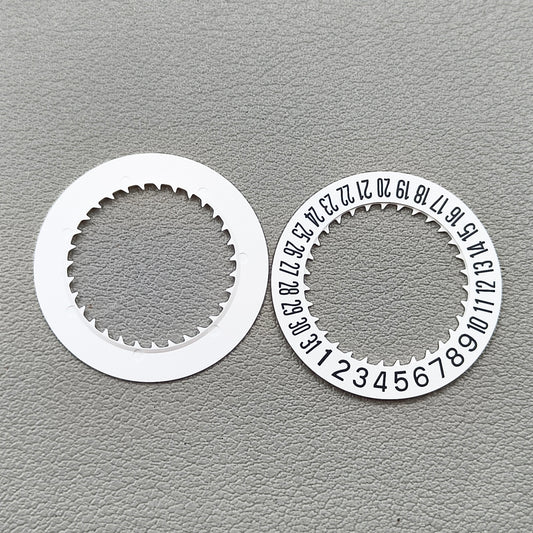 2 PIECES White Date Disk Wheel Date Wheel Fit for NH35 NH36 Movement Date@6