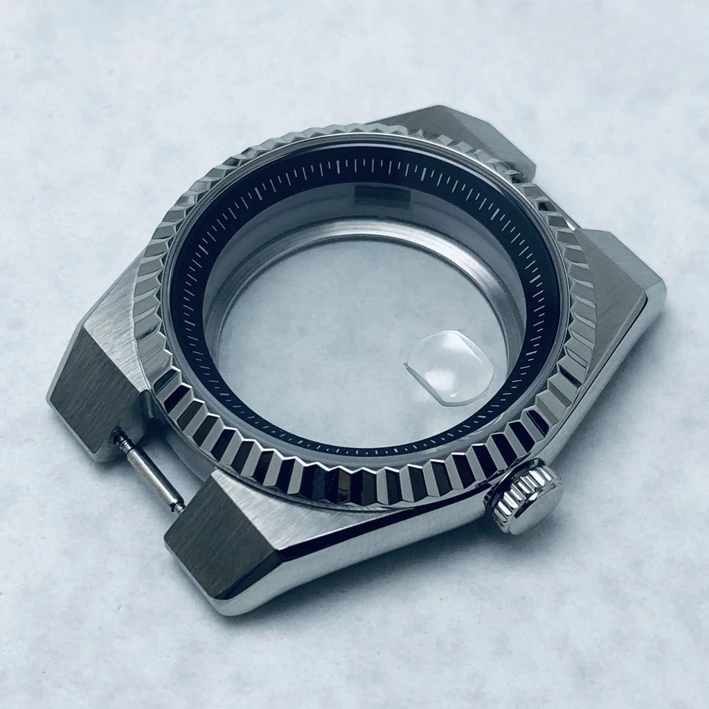904L Black 40mm Land-Dwellwe Watch Case+Strap Sapphire Glass For NH34 NH35 NH36