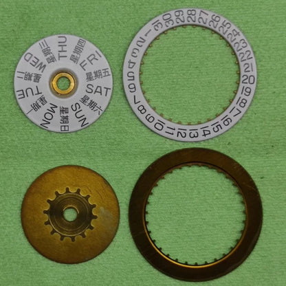 Date disk wheel with week indicator for ETA 2836, 2824, 2892 watch movements, precision parts.