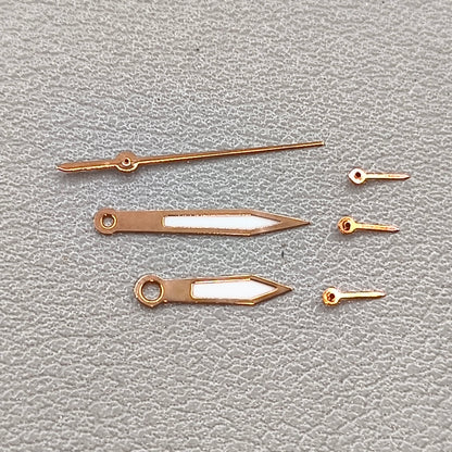 Typical Green Lume Rose Golden Trim Watch Hands for OS10 OS60 OS80 Movement Watch Part
