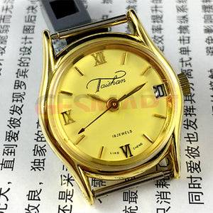 26mm TAISHAN Manual Mechanical Lady Watch 19 Jews Roman Numerals Single Calendar