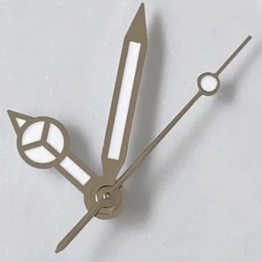 Silver Trim 8mmx12mmx12.5mm Green Lume Watch Hands Set for NH34 NH35 NH36 NH38 NH39