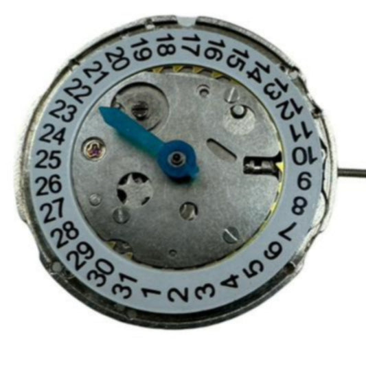 Seagull ST10 Silver watch movement with automatic mechanical date display at 9 o'clock, precision design.