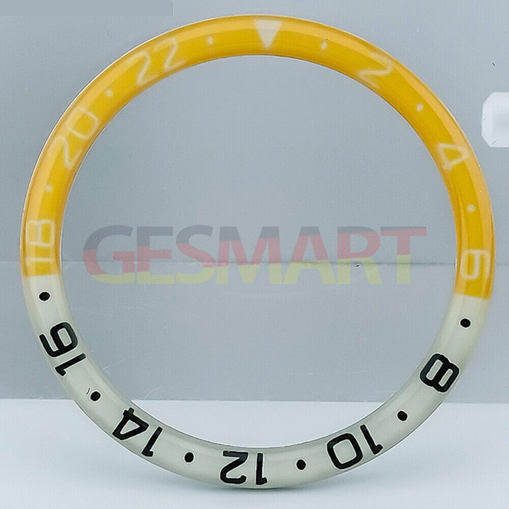 Blue luminous 38mm resin and aluminum alloy bezel for SKX007 SKX011 watches, durable and stylish accessory.