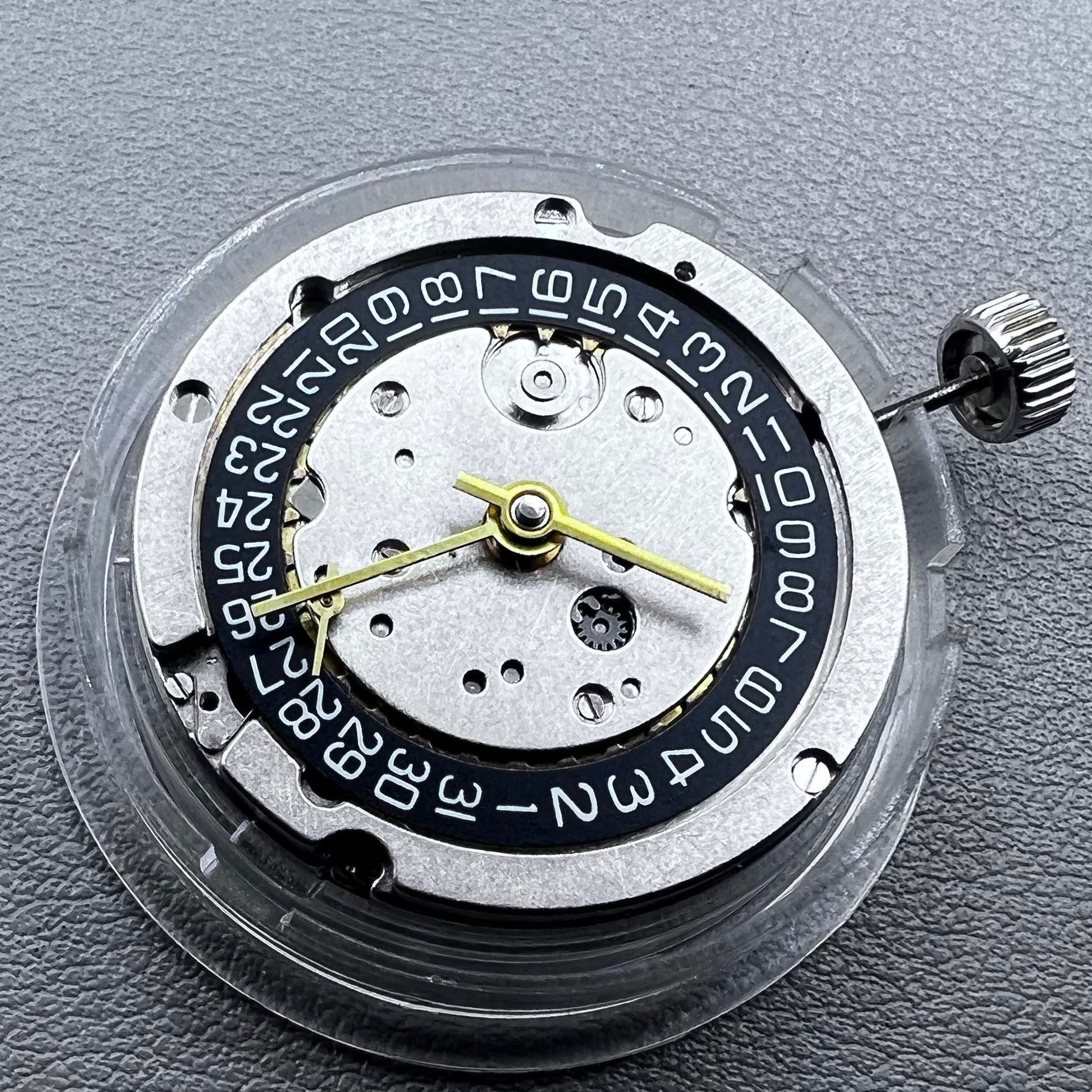 Seagull ST2557 GMT watch accessory with mechanical movement and black small second disk at 9 o'clock.