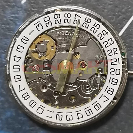 ESA536.121 Swiss Made V8 quartz watch part with single calendar, 3-hand mechanism for precise timekeeping.