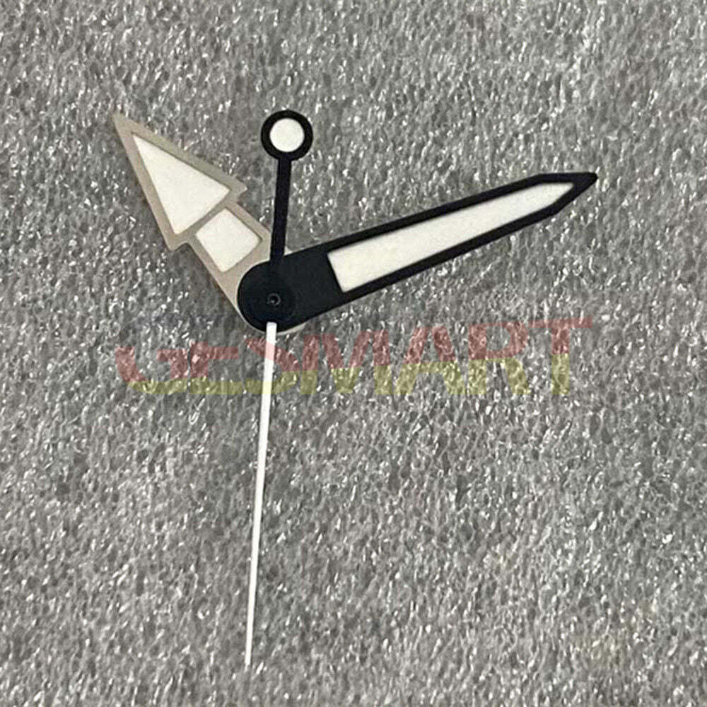 Green luminous watch hands with black and silver trim, compatible with NH35/NH36/4R36 movement ? precision.