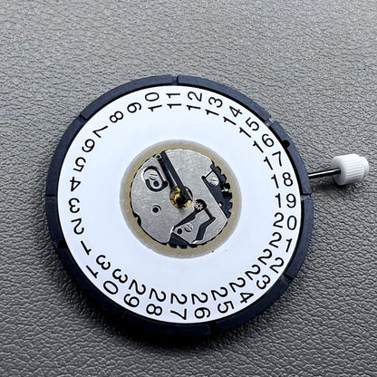 Swiss ISA 2334 quartz watch movement with date at 3 o?clock, precise timekeeping by Swiss ISA.