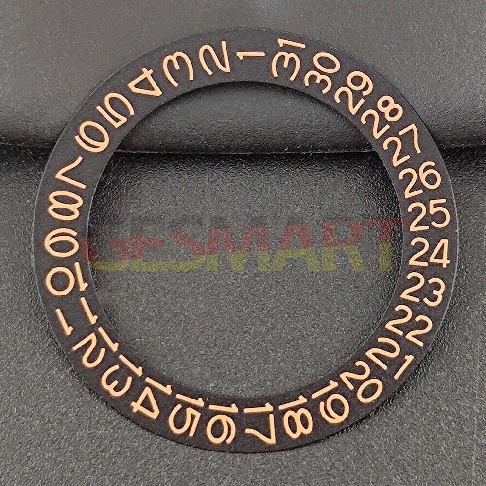 Close-up of orange date disk for NH35 NH36 watch movement, ideal for precise timekeeping upgrades.