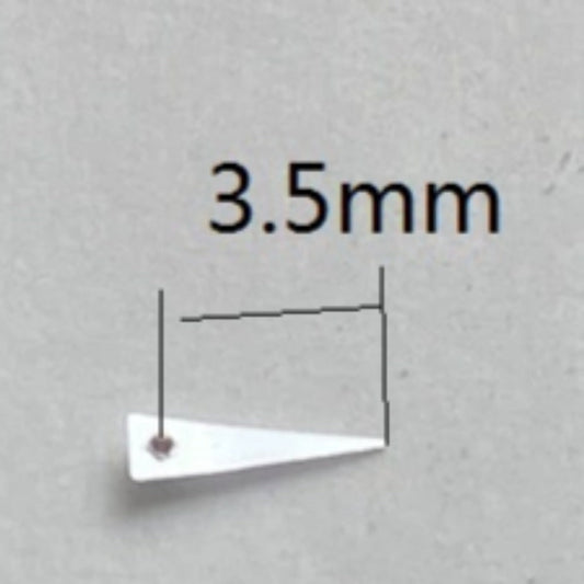 3 Stück 3,5 mm silberne Dreieck-Uhren-Kleinsekundenzeiger für Miyota JS15 Quarz