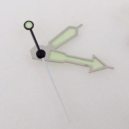 Green luminous watch hands set, compatible with NH35 NH36 7s36 7s25 7s35 6r15 movements.