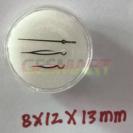 Silver green lume watch hands for China 8200, 8215, 2813 movement, precise fit and luminous design.