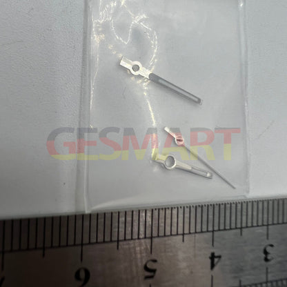 Silver-trimmed green luminous watch hands glowing in low light for NH35/NH36/4R/7S movements.