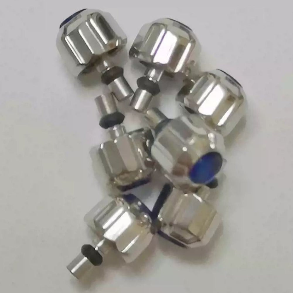Original Japan-made Seiko 7T62 watch crown replacement part for precise time adjustment.