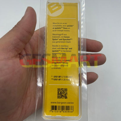 Bergeon 6767-F spring bar tool for precise watch bracelet removal and fitting.