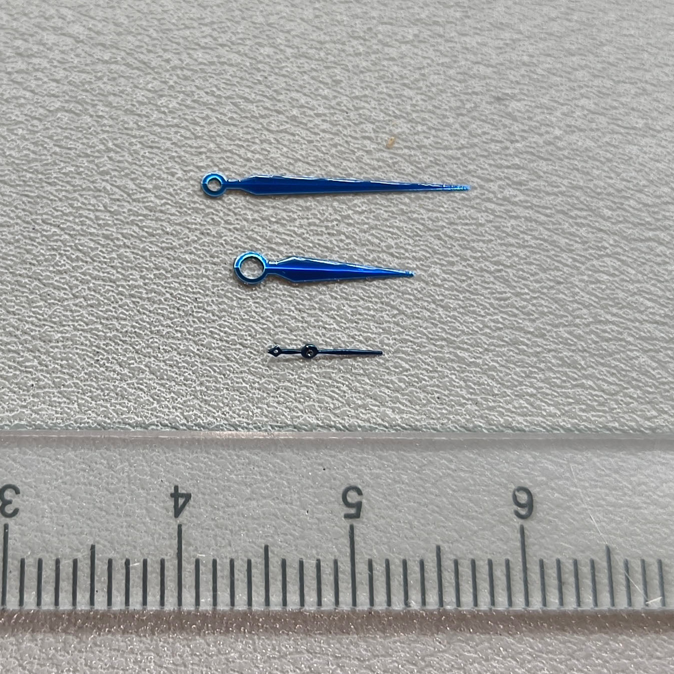 10×16×4.5mm Polished BLUE Watch Hand Set for Shanghai JHB03 Movement