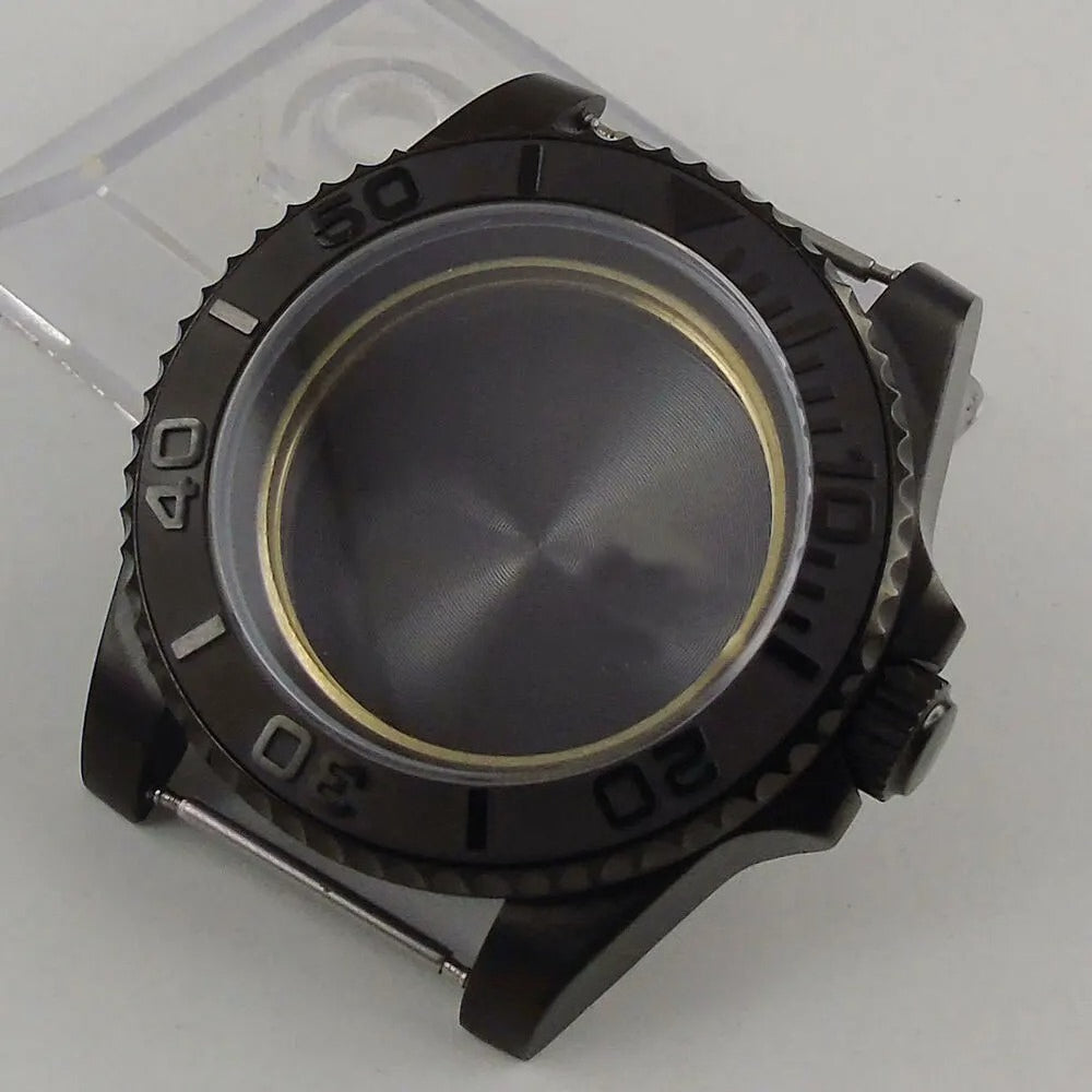 40mm Sapphire Glass Ceramic PVD Watch Case Fit Eta 2824 2836 Miyota NH35 NH36