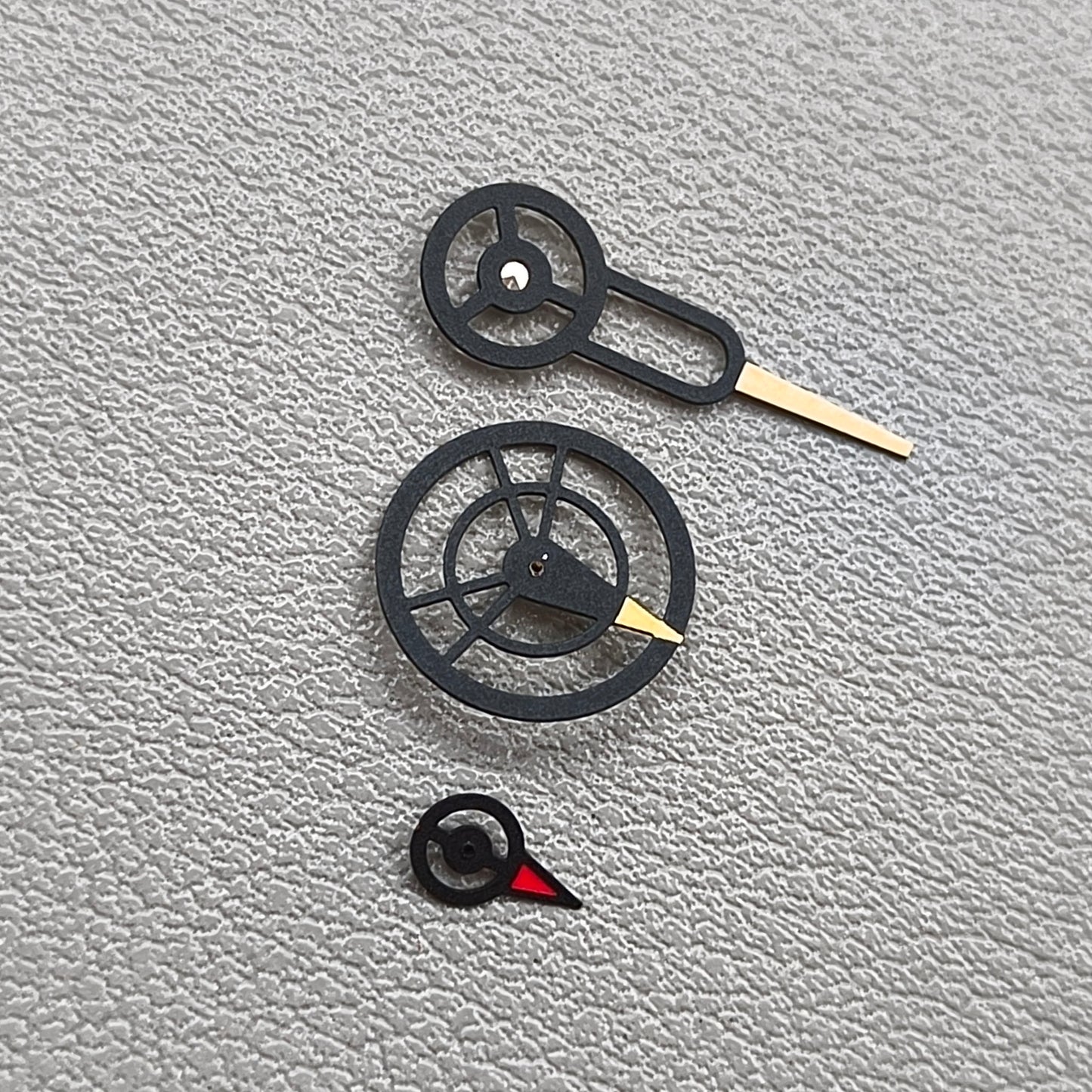 NO Luminous Black Trim 3 Pins Yellow Second Watch Hands for Japan 8219 Movement