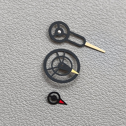 NO Luminous Black Trim 3 Pins Yellow Second Watch Hands for Japan 8219 Movement