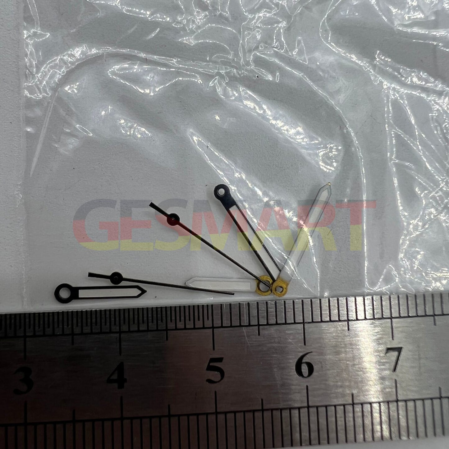 Luminous black trim watch hands for Miyota 2035 quartz movement, enhancing visibility and precision by P1-H4-C99.