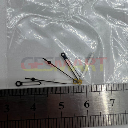 Luminous black trim watch hands for Miyota 2035 quartz movement, enhancing visibility and precision by P1-H4-C99.