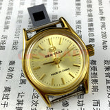 26mm Round Case Golden Nail Seagull Manual Mechanical Ladies Watch with Band