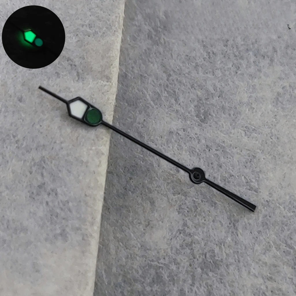 Watch Hands Silver Black For NH35 NH36 7S26 7S36 4R35 4R36 C3 Green Luminous
