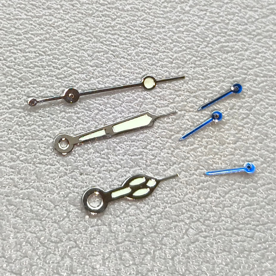 2 Sets Blue Small Green Lume Second Watch Hands for Miyota OS10 OS20 OS22 OS60 OS80