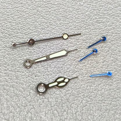 2 Sets Blue Small Green Lume Second Watch Hands for Miyota OS10 OS20 OS22 OS60 OS80