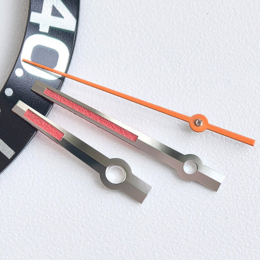 Pink painted second hand for Rolex 3230 3235 mechanical watch movement, precise time indication.