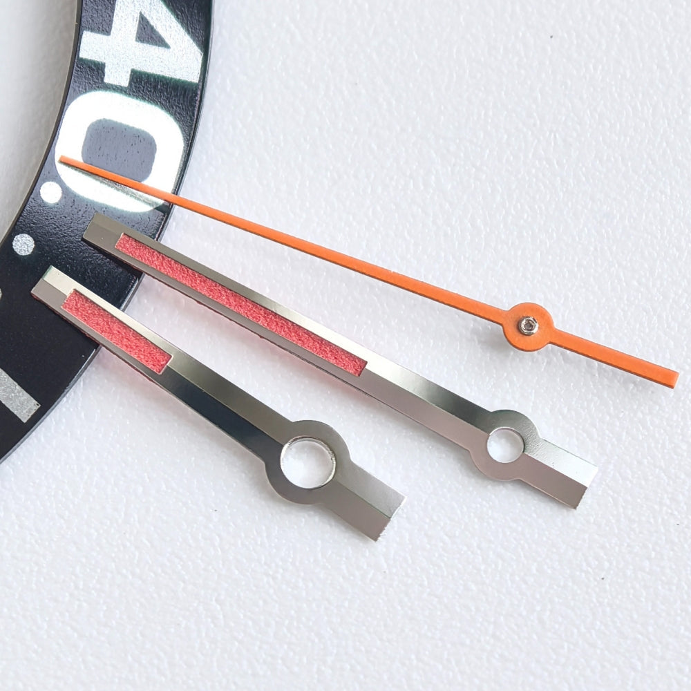 Pink painted orange second hand watch hand for 3230 3235 mechanical movement.