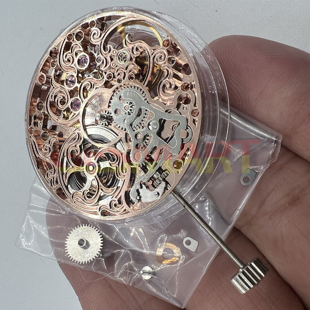 China Made ST3600 6497 watch movement with carved hollow design, manual winding mechanism by ST3600.